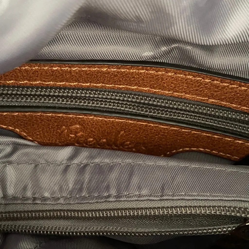 NWOT REALER Women’s Camel Brown Leather Hobo Handbag Shoulder Bag Tan - Image 6