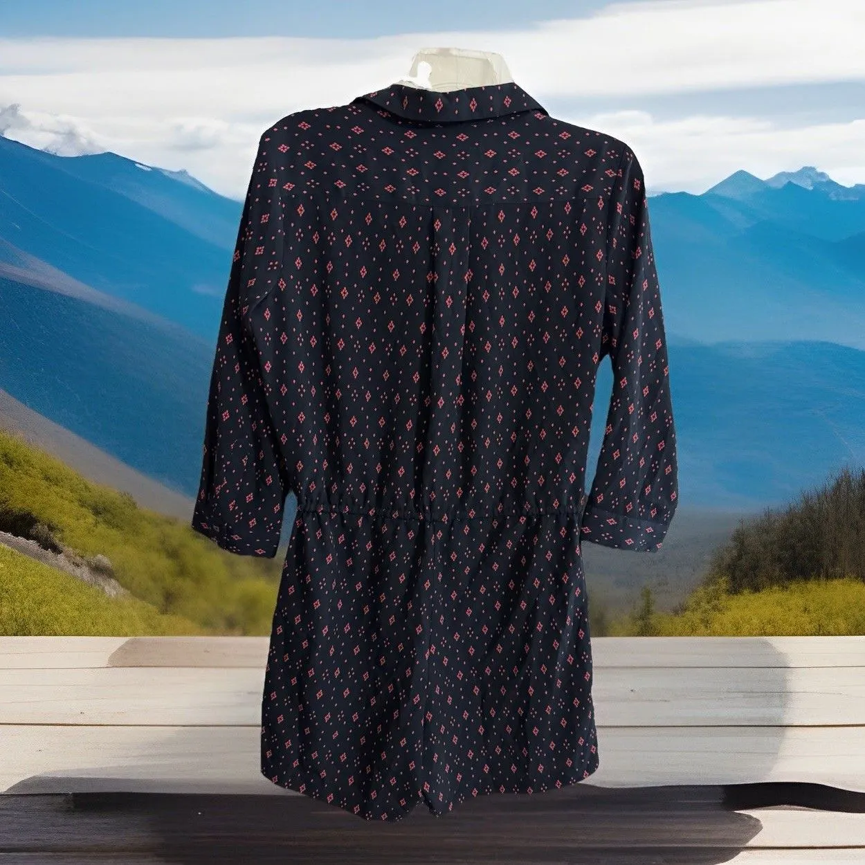 Chic BANANA REPUBLIC  Sz 4 Tie Waist‎ Confetti Geometric Romper BOHO SWEET - Image 5