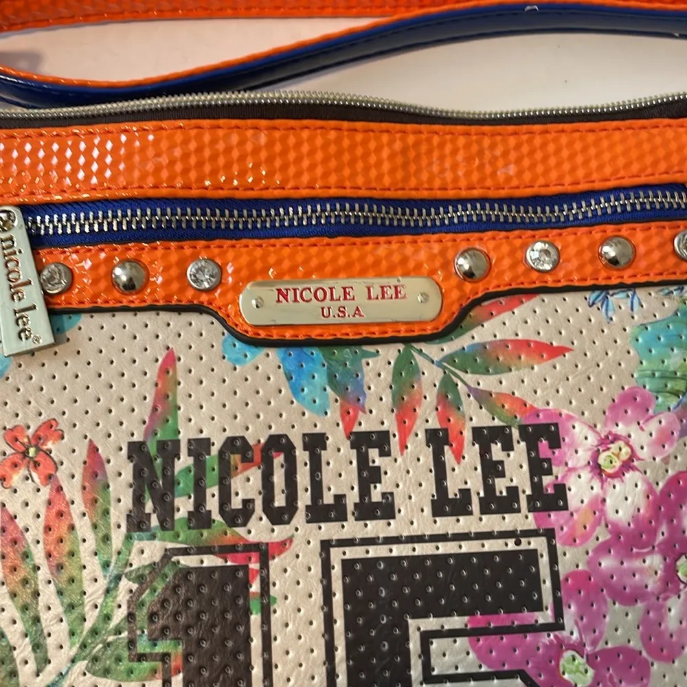 Nicole Lee orange / blue Hawaiian crossbody - Image 5