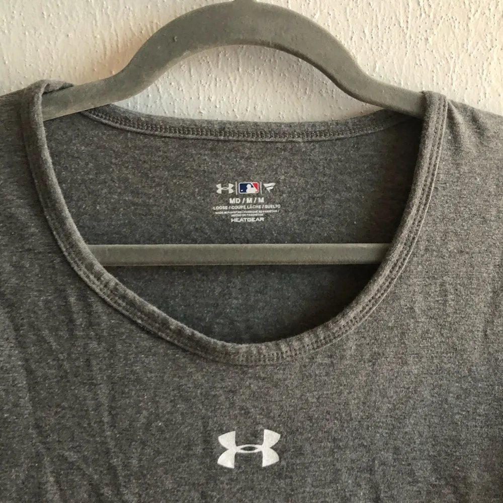 Under Armour T Colorado Rockies Baseball Scoop Neck Tee MLB Grey Purple Sz M EUC - Image 5