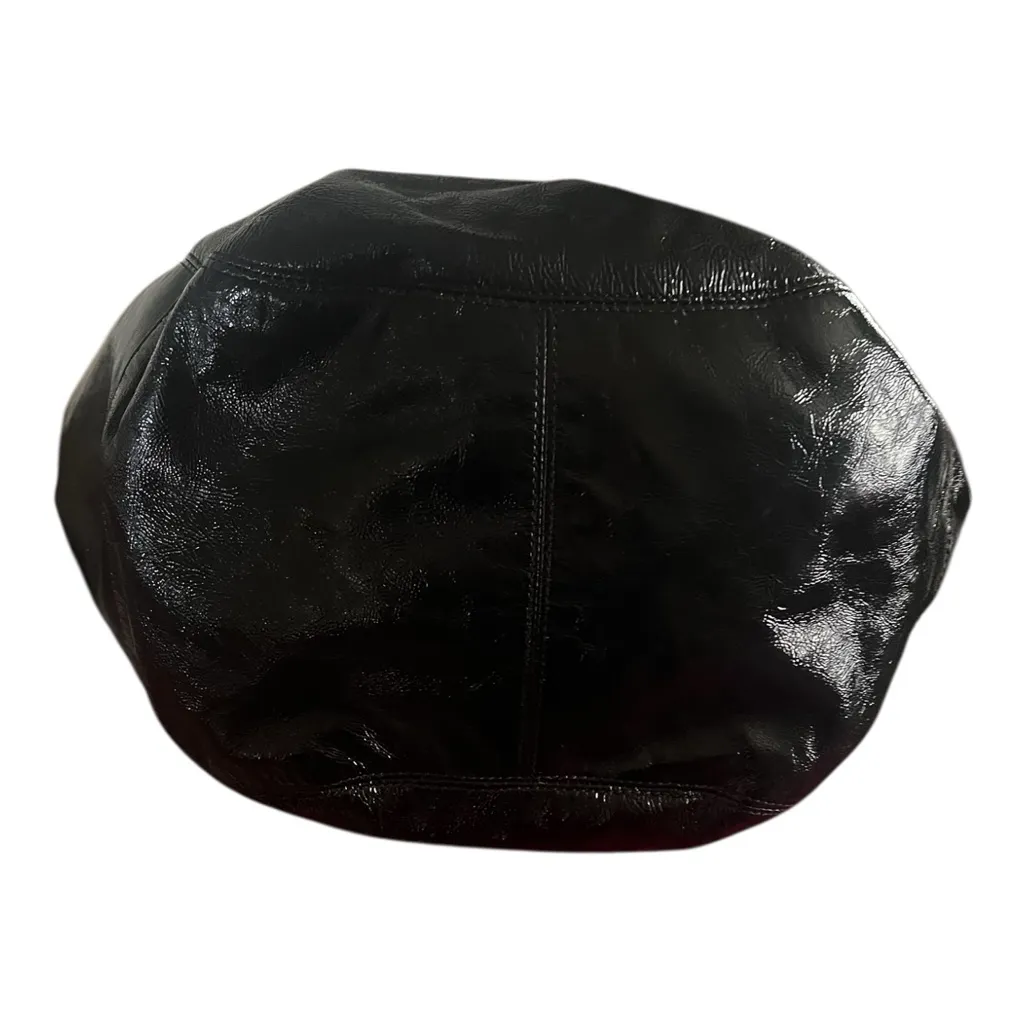 Coach Poppy Black textured patent leather Tote  Bucket Handbag. - Image 6