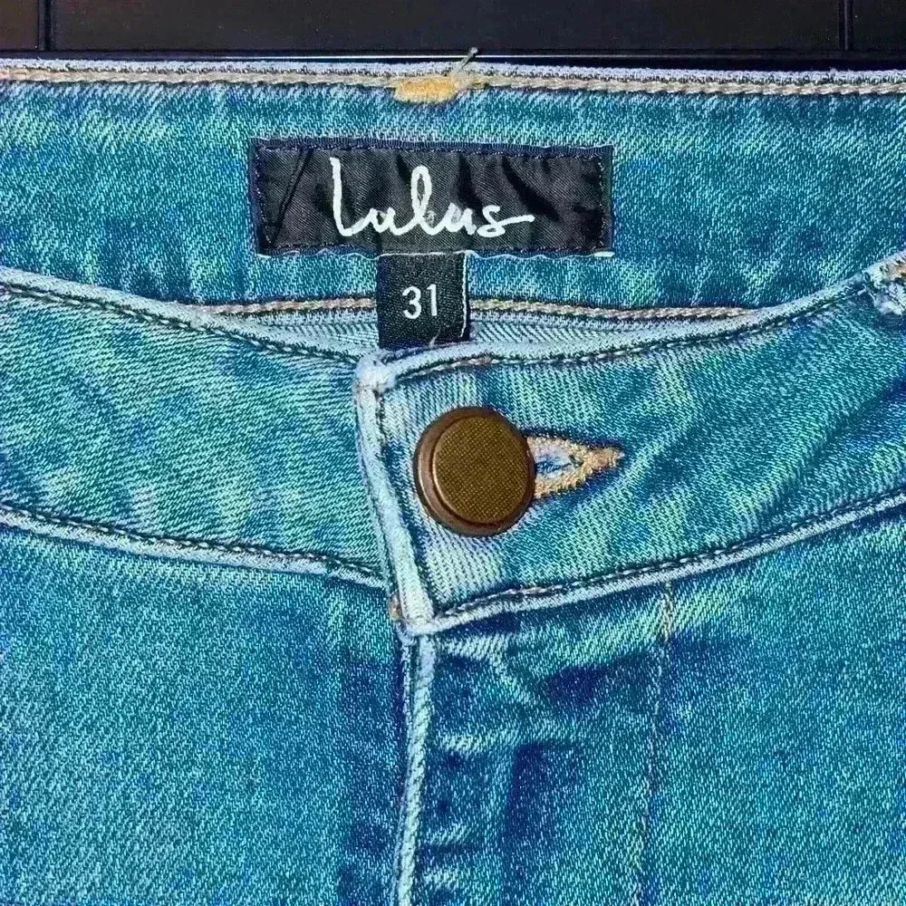 Lulus bootcut medium wash frayed‎ jeans - Image 3