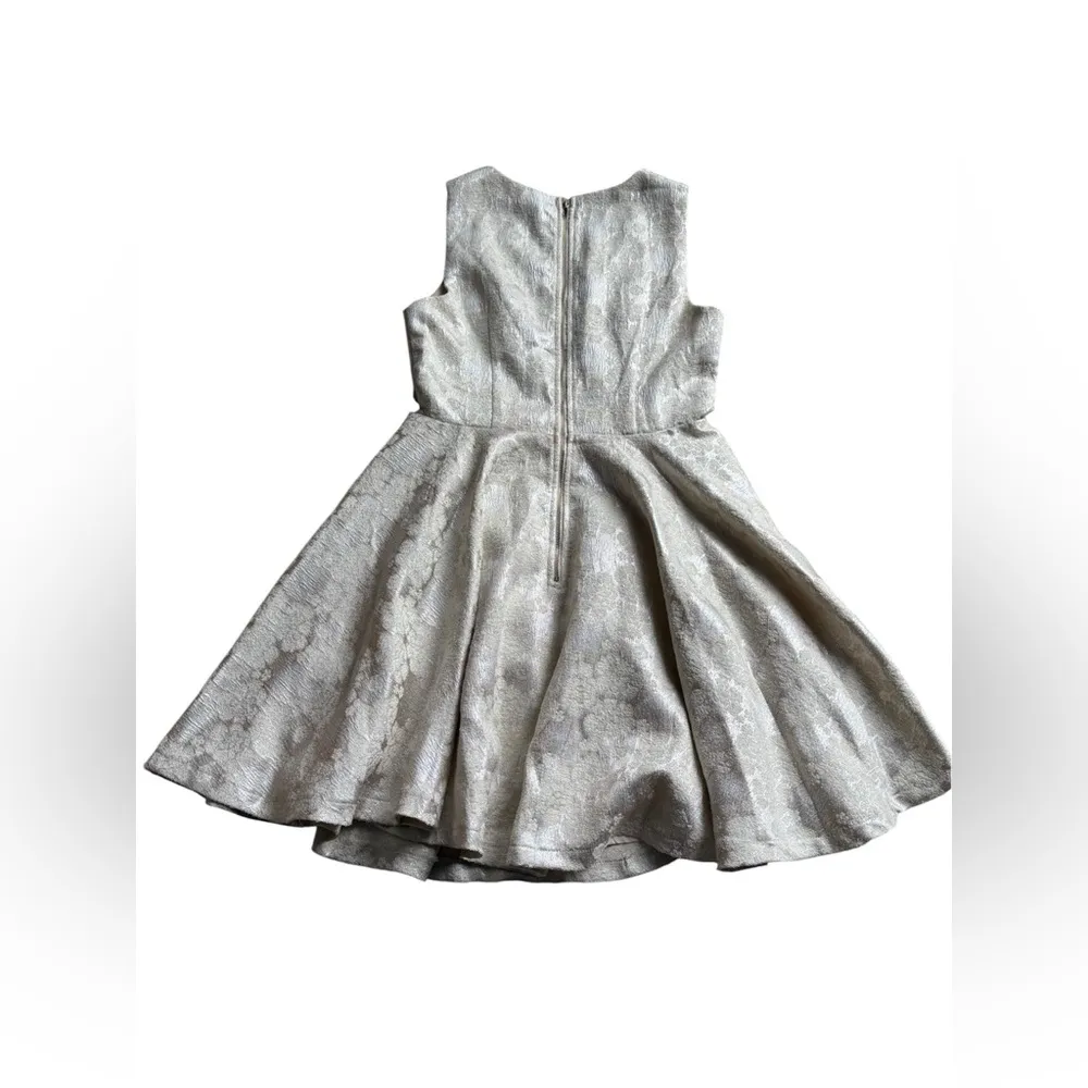 Blue Rain Gold Pleated Halter Mini Dress size S - Image 3