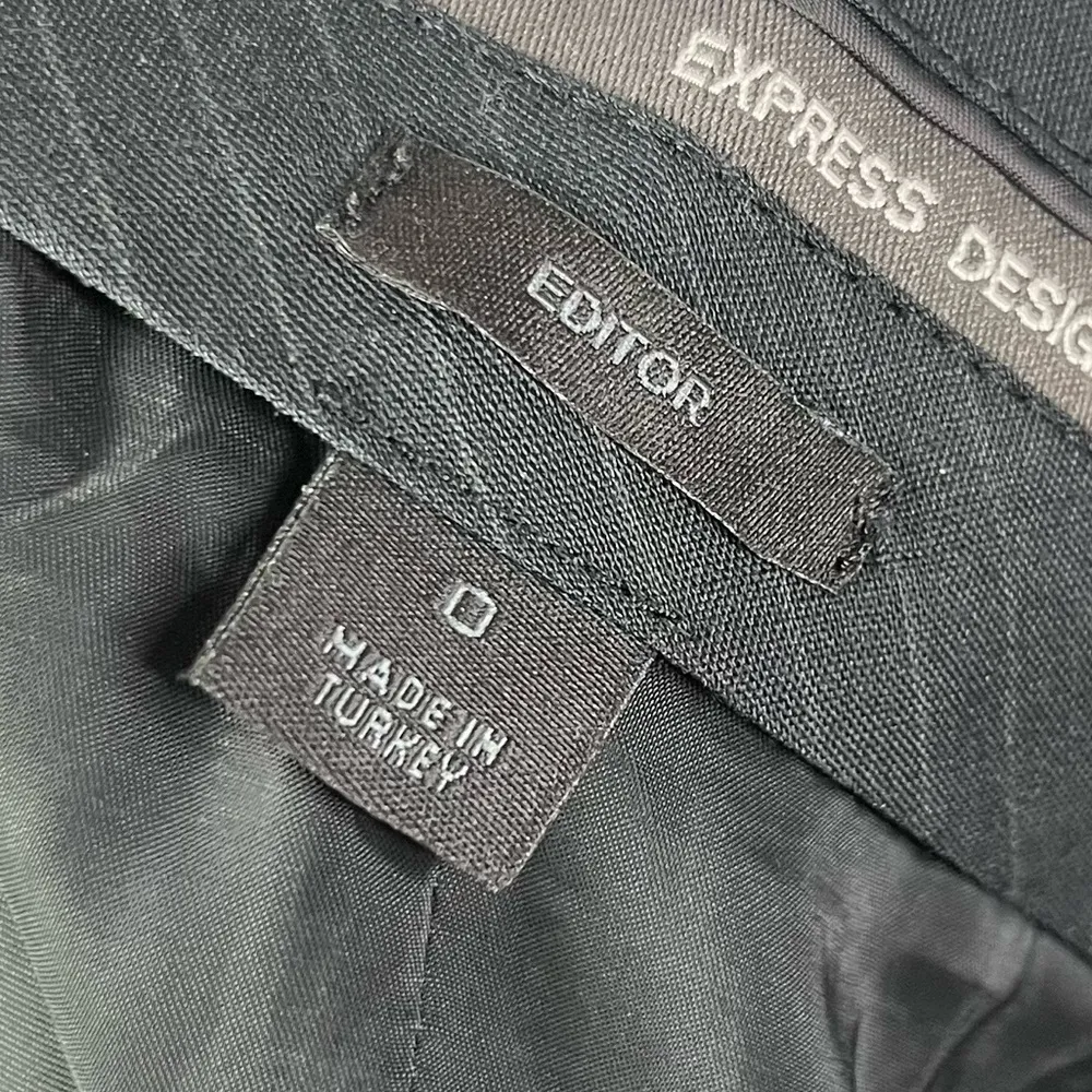 Express Editor Black Pinstripe Knee Length Pencil Skirt 0 - Image 4