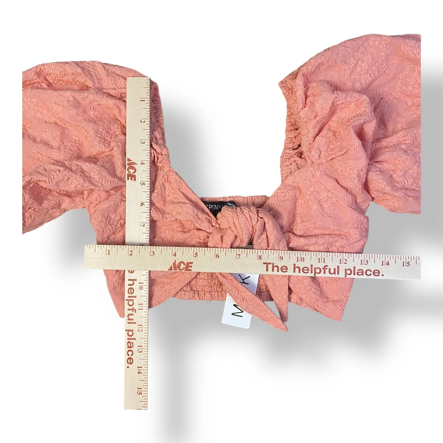 Minkpink NWT Geneva Textured Crop Top in Rose Size‎ S Boho - Image 4