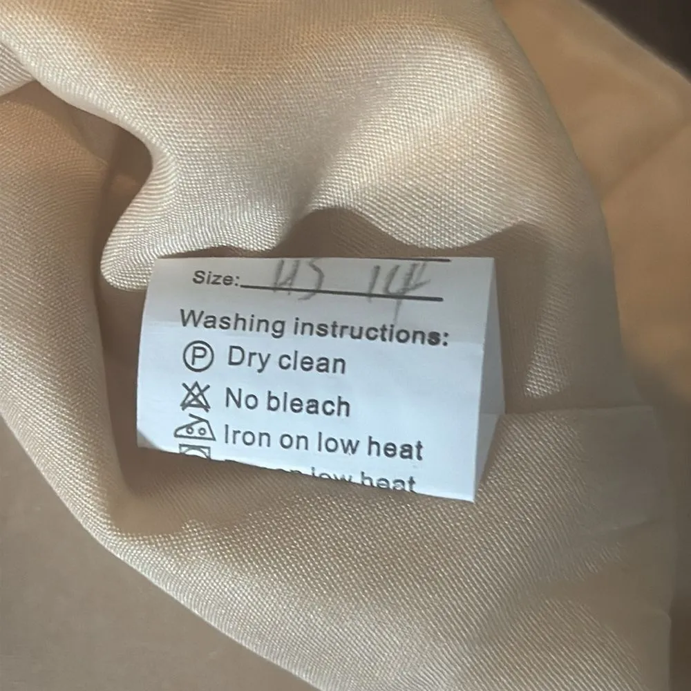 Women’s Chiffon 3 Piece PantSuit Long Jacket
Ribbon Detail Size 14 NWOT - Image 8