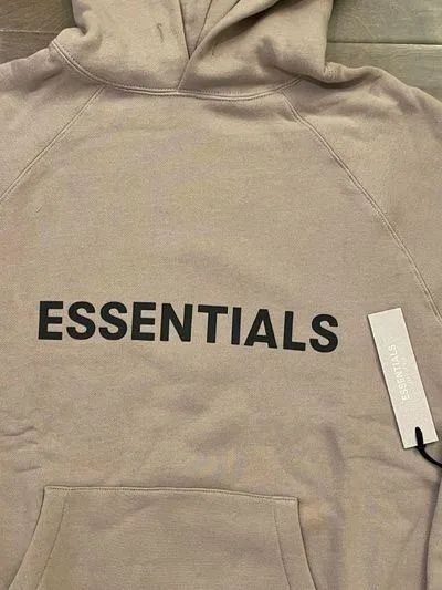 Fear of god Essentials Medium String/Tan Hoodie - Image 2