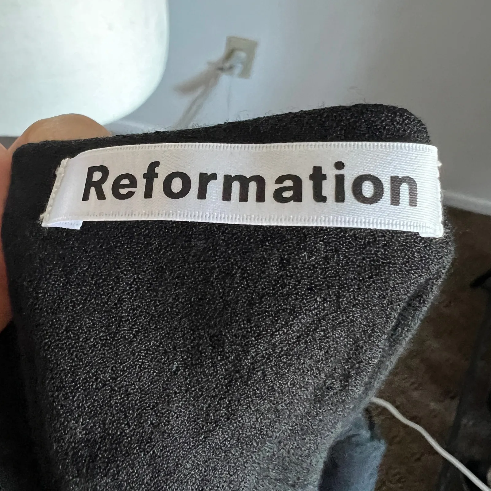 Reformation Black Cami Top Spaghetti Strap Minimalist Date Night‎ Large - Image 3