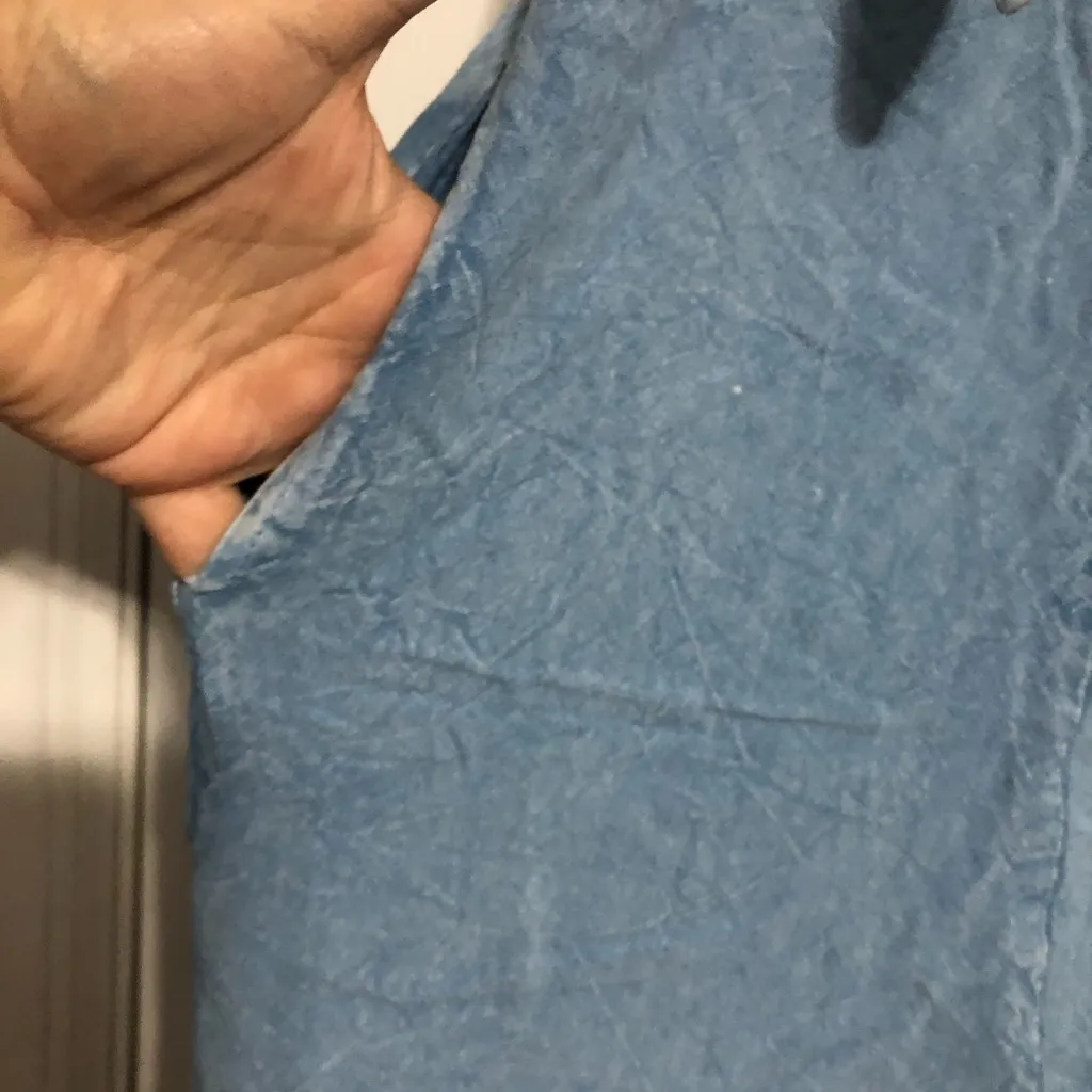 Sim & Sam denim‎ color jumpsuit wide leg women’s size XS concert festival summer - Image 6