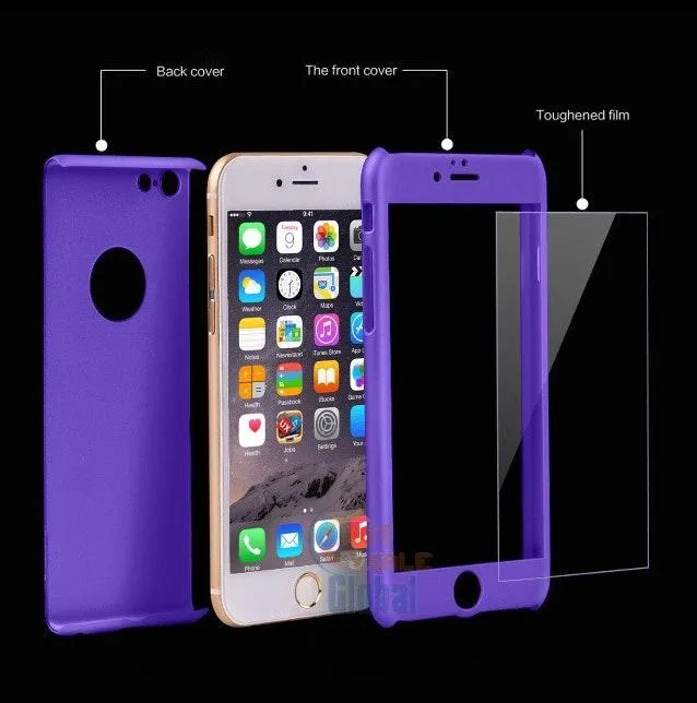 iPhone 8 Purple 360 Full Cover Shockproof Case With Screen Protector - Image 4