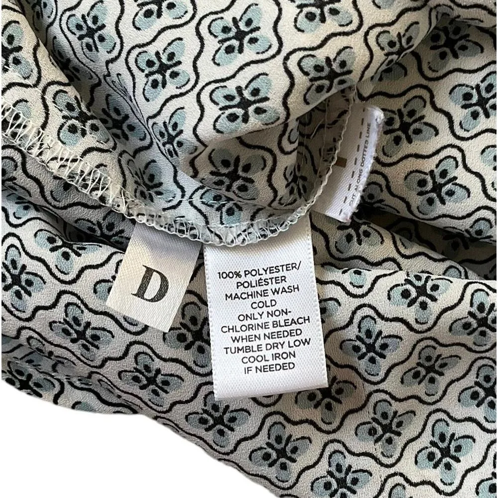 Loft Blue Split Crew Neck Long Sleeve Women's Top Petite Size Small | 17-12 - Image 4