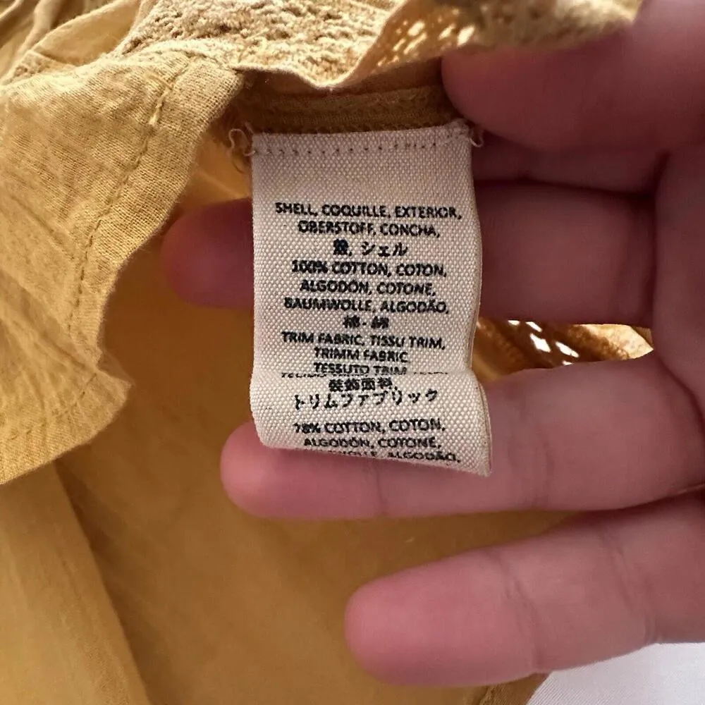 Free People Yellow Open Tie Front Shrug  Shirt Top Sz Extra Small XS Women’s - Image 12