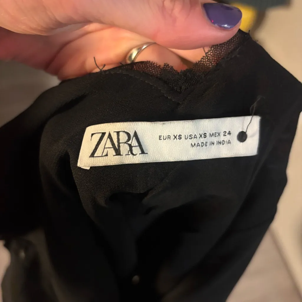 Zara Velvet Embroidered Mini Dress XS | Boho Western Whimsygoth Party - Image 14