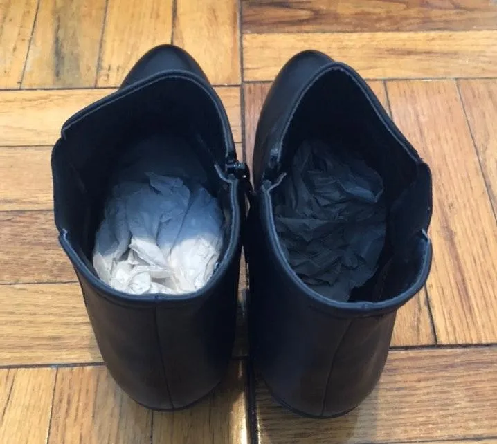 Vegan Leather Booties Brown Size 9 - Image 6