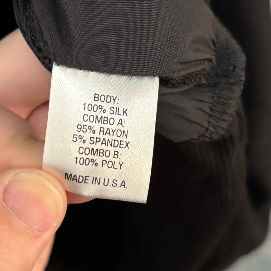 Lola And Sophie Women’s Oversized Dress Size Small Black Silk - Image 8