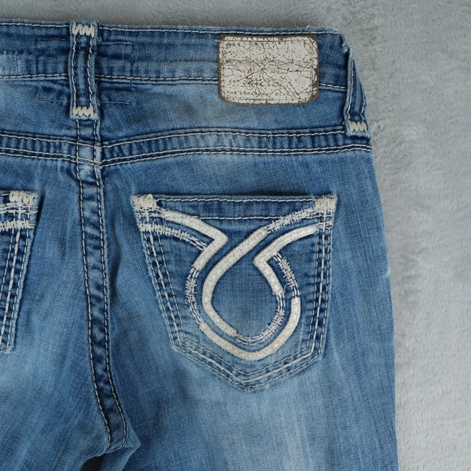 Big Star Jeans Womens 28R Liv Slim Boot Low Rise Distressed Denim Y2K Western - Image 6