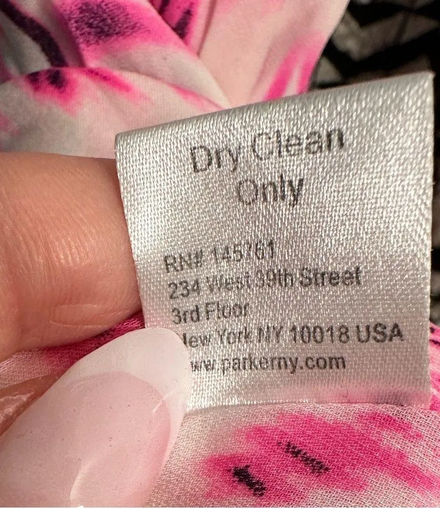 Parker Revolve Kita Pink Pop Cosmos Halter vneck surplice Keyhole Back Dress XS - Image 10