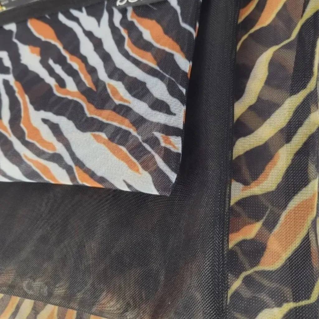 bebe 3 Animal Print Mesh Travel Pouch Set Assorted Sizes - Image 6