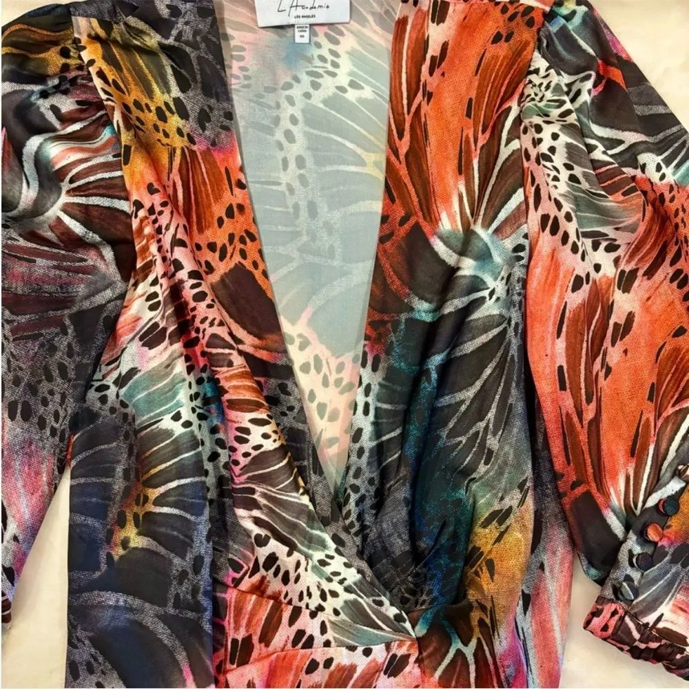 L’ Academie BEA BLOUSE in the color abstract xs - Image 8