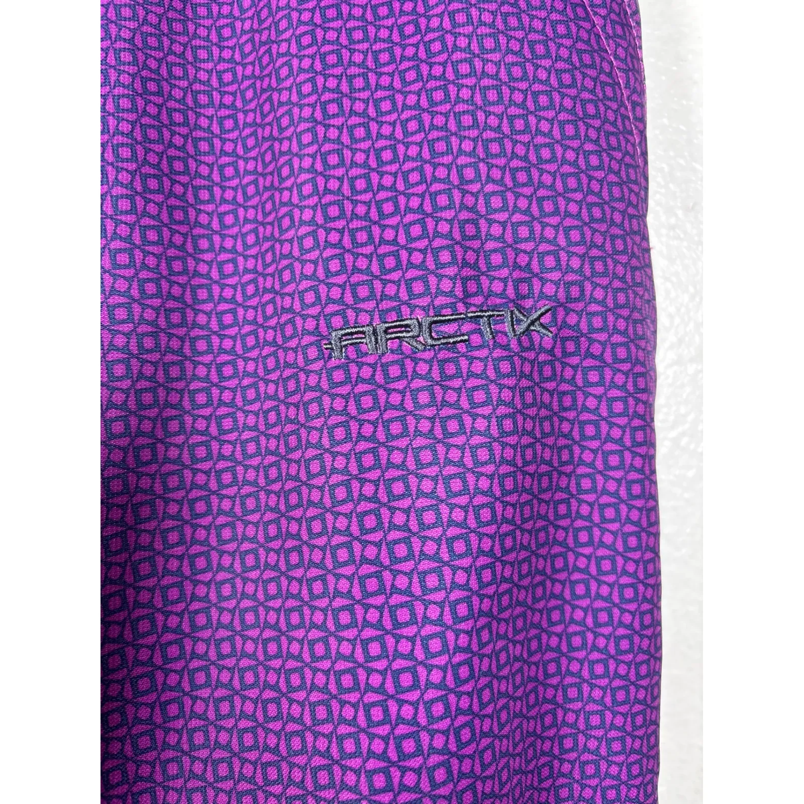 Arctix Womens Small Purple Geometric Print Ski Snowboard Snow Pants Winter - Image 12