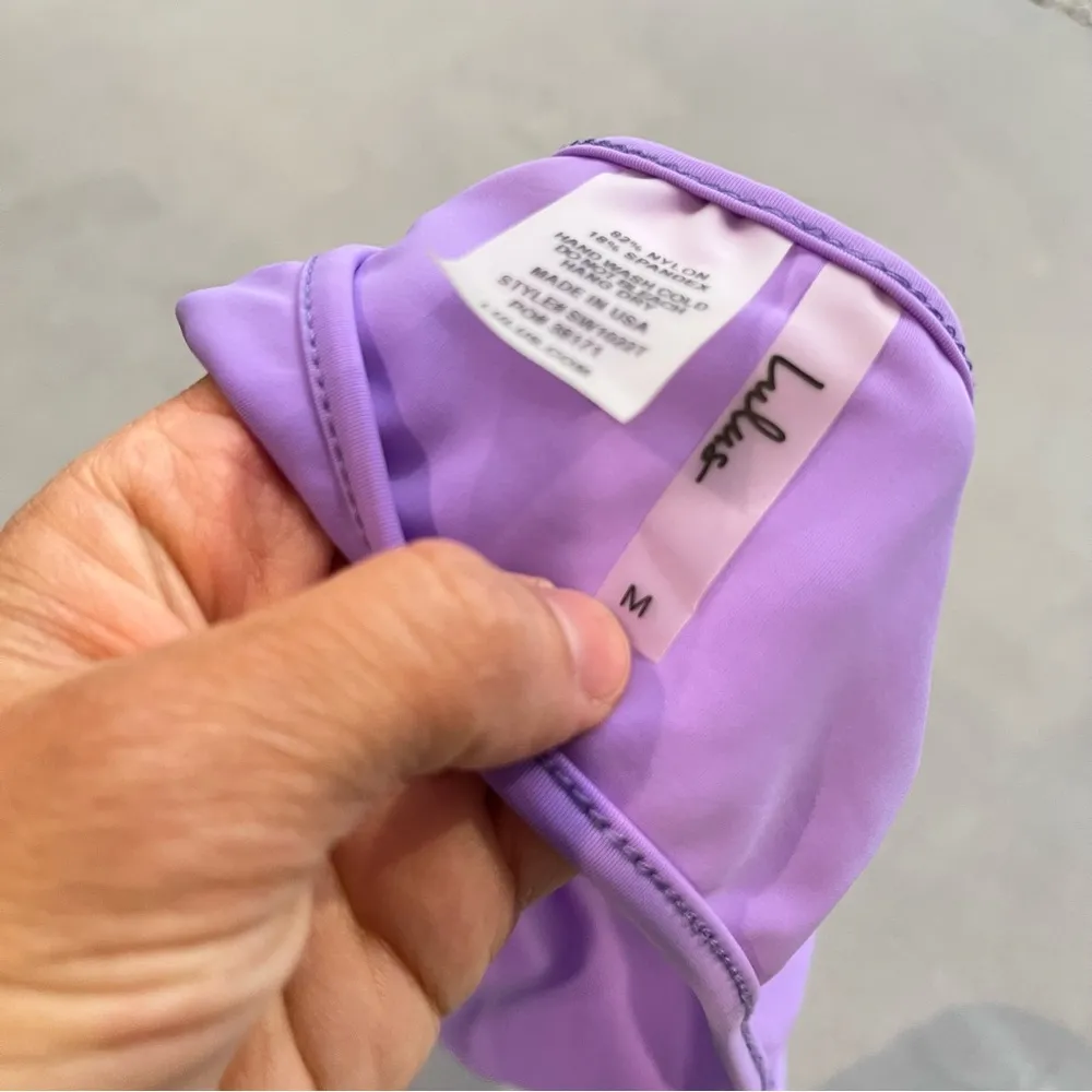 Lulus Bandeau Lavender Bikini Top Medium Purple - Image 5