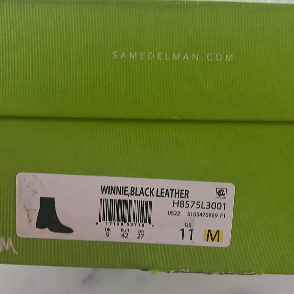 Sam Edelman Winnie Block Heel Booties in Black Leather, Size 11 New in Box $180 - Image 8