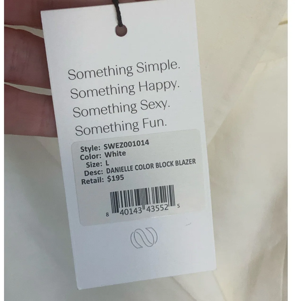 Something Navy Color Block Blazer‎ NWT size large - Image 5