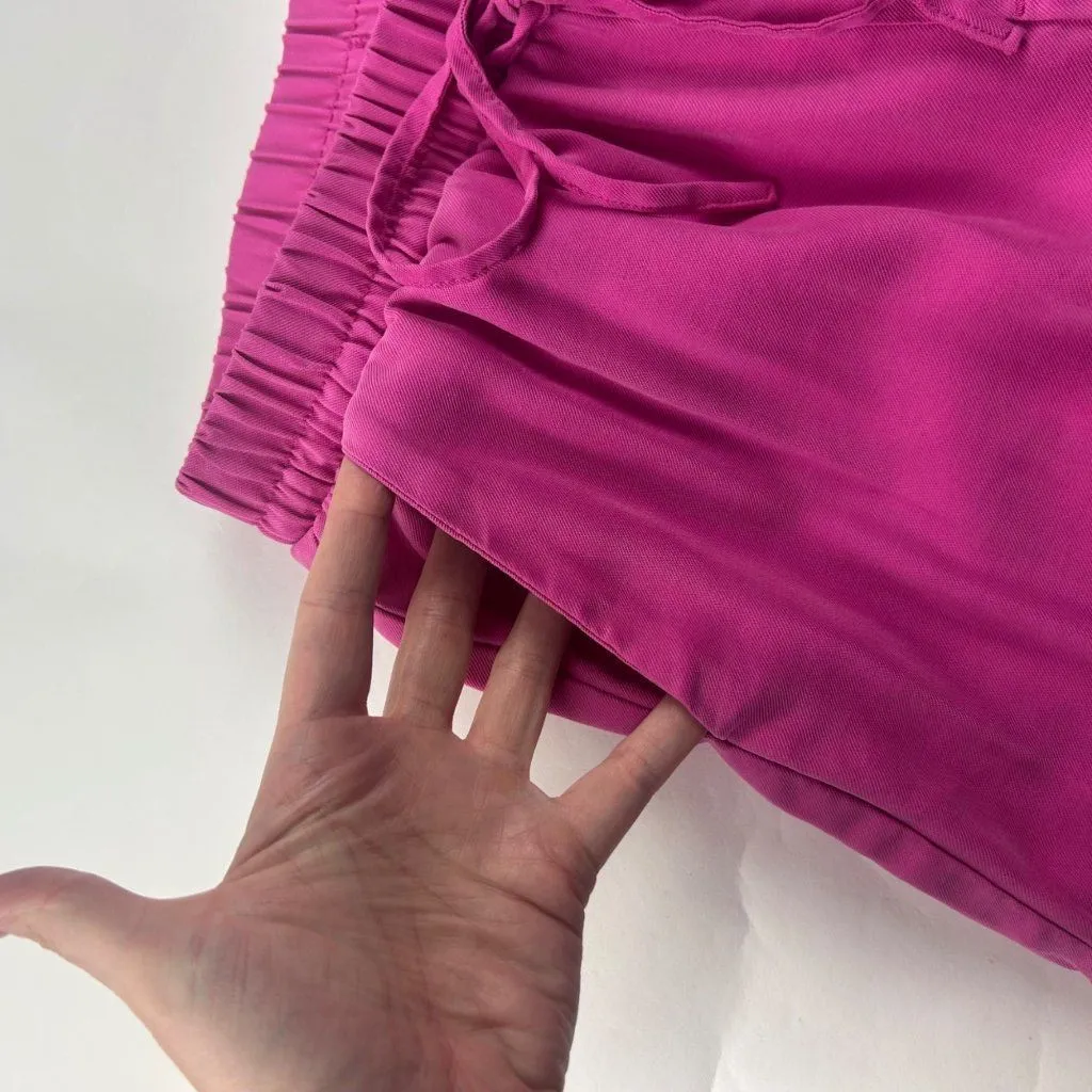 A New Day Bright Pink Drapey Wide Leg Cargo Pant XS - Image 3