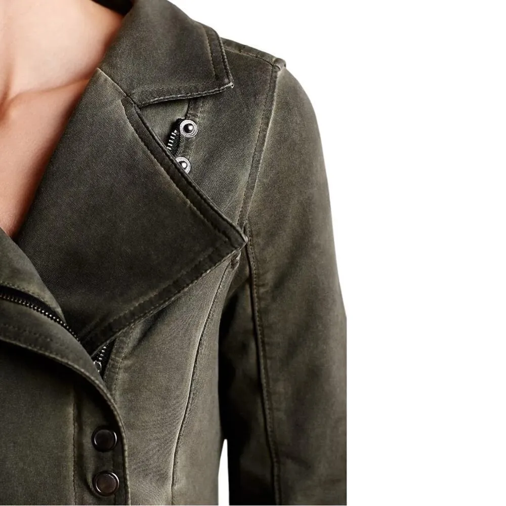 Marrakech Anthropologie Women’s Size XS Faded Black Cotton Meri Moto Jacket - Image 3