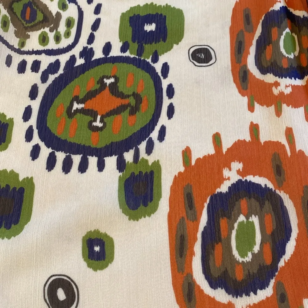 Anthropologie Willa Story Flutter S/S High Neck Layered Shell Top SMALL Green - Image 2