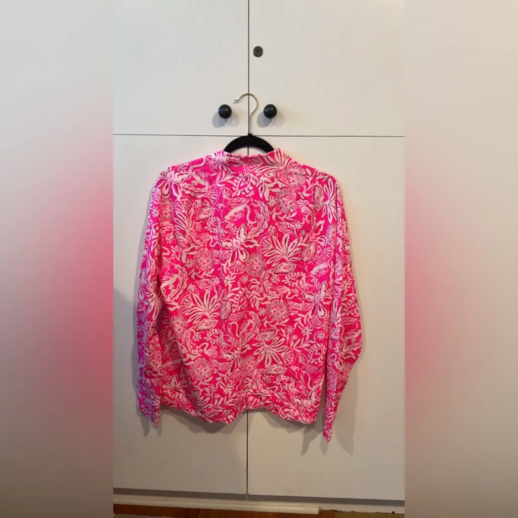 Nwot lily Pulitzer ASHLEE PULLOVER, PASSION FRUIT 
PINK ABSOLUTELY FLAMAZING - Image 4