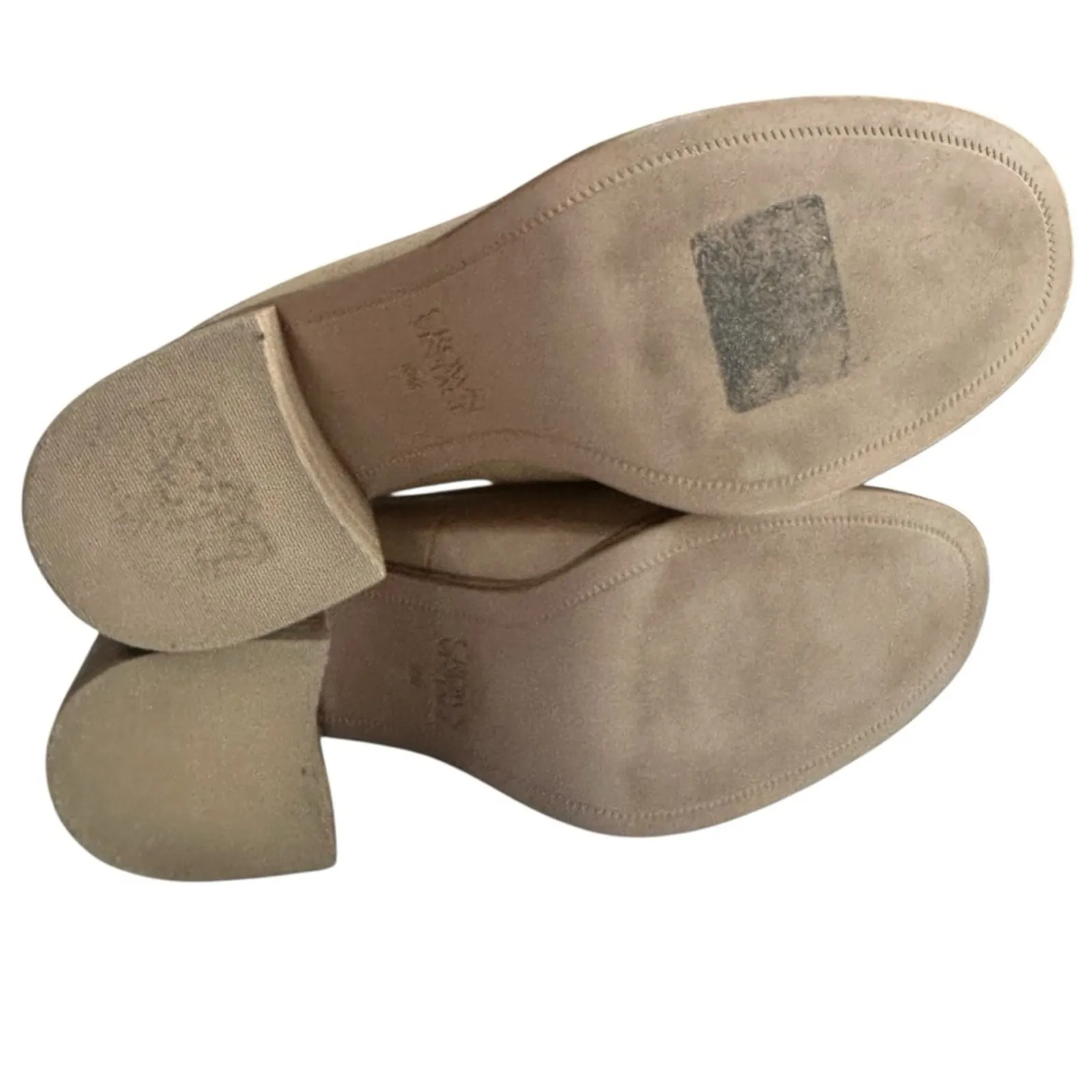 Crown Vintage Caitlun Pump Leather Cream Block Heel Loafers Size 10 Preppy - Image 10