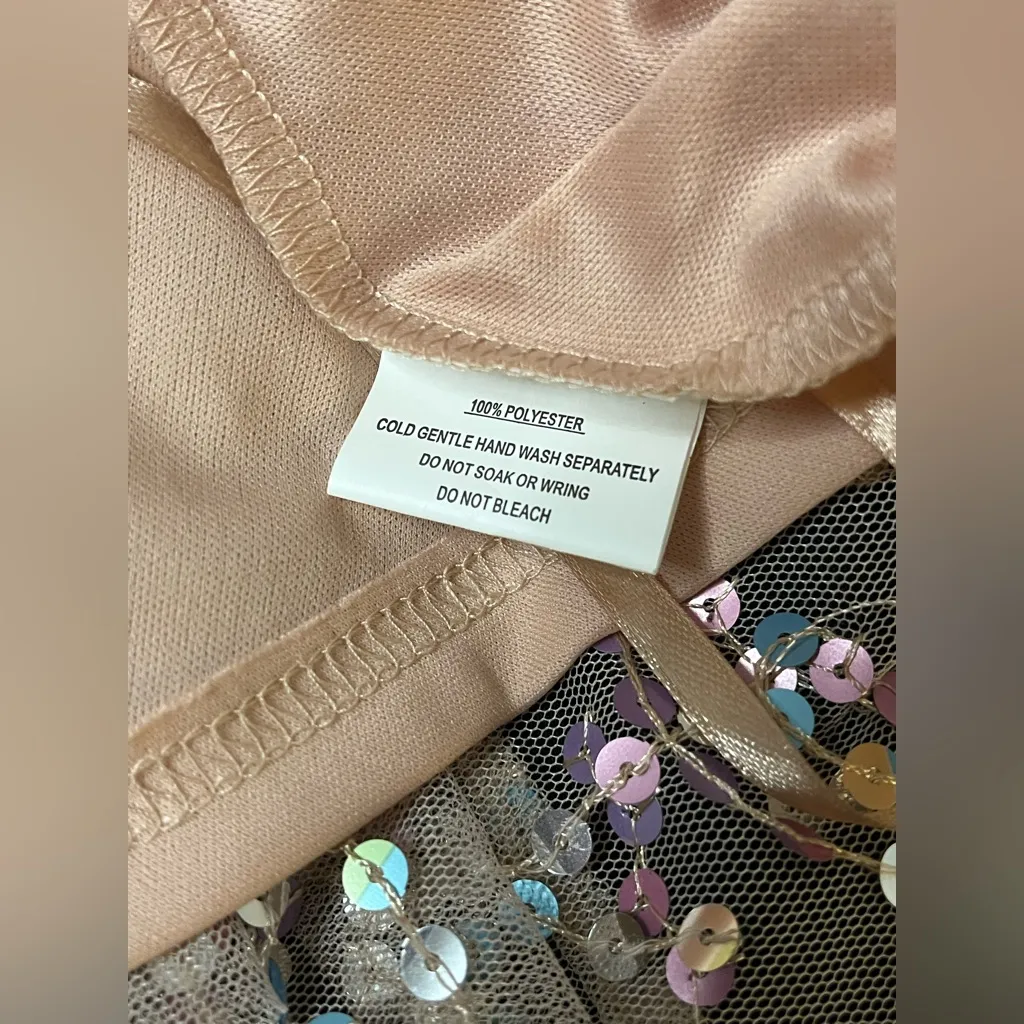 Selfie Leslie Women’s Ariana Sequin Party Dress Nude Size XS - Image 5