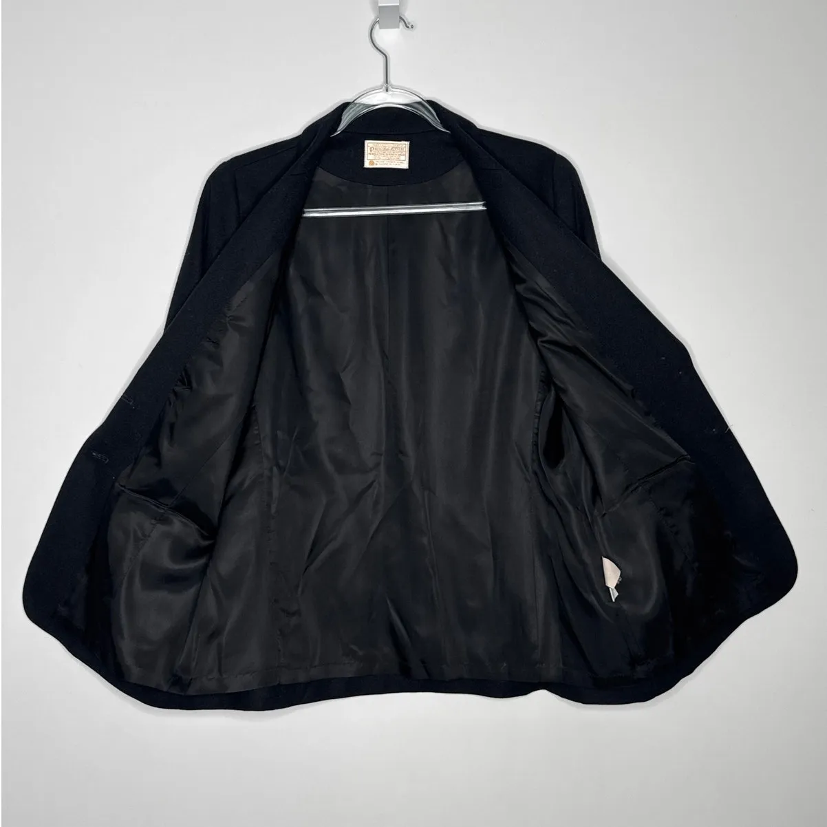 Pendleton Vintage 1980s  Black Virgin Wool Blazer USA Made medium - Image 6