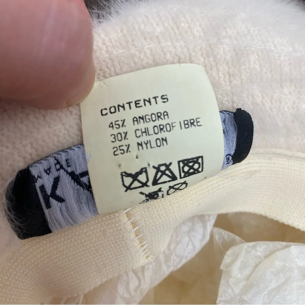 Vintage 80s Kangol Angora Ivory Fuzzy Charlene Furgora Hat - Image 9