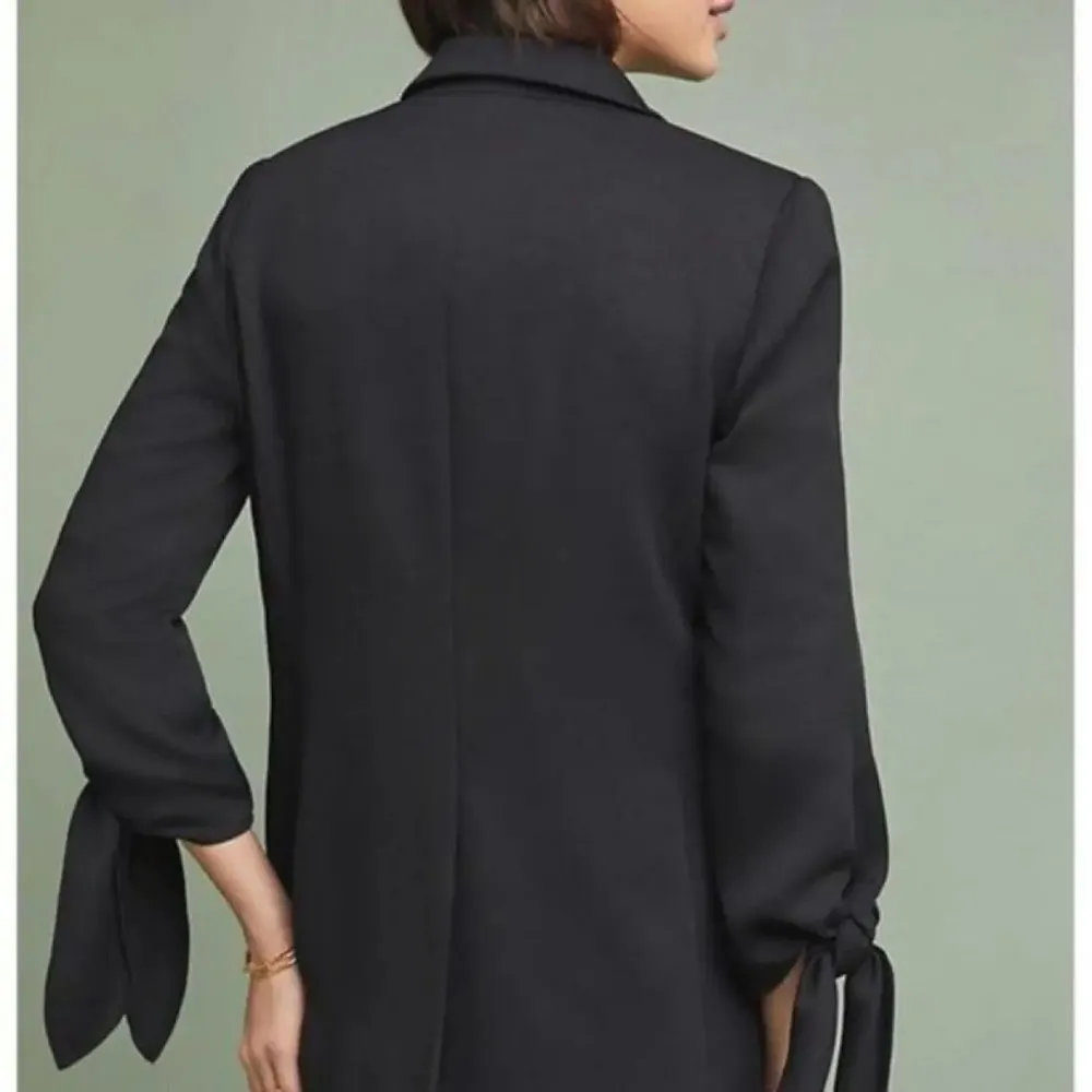 NWT Cartonnier Anthropologie Lloyd Tie Sleeve Easy Blazer in Black - Size 0 - Image 3