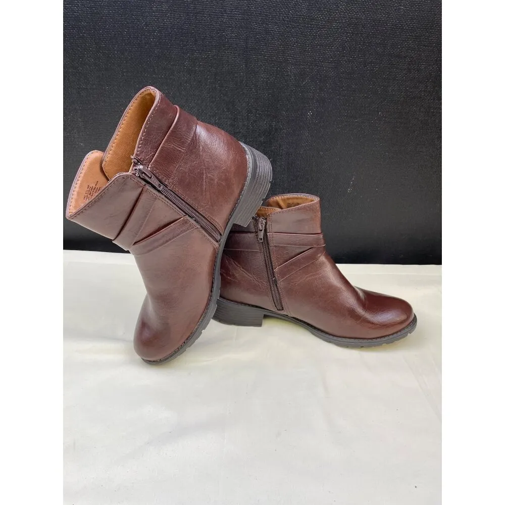 Croft & Barrow Otholite Women's Brown Ankle Boots Shoes Size 8.5 SKU 6193 - Image 4