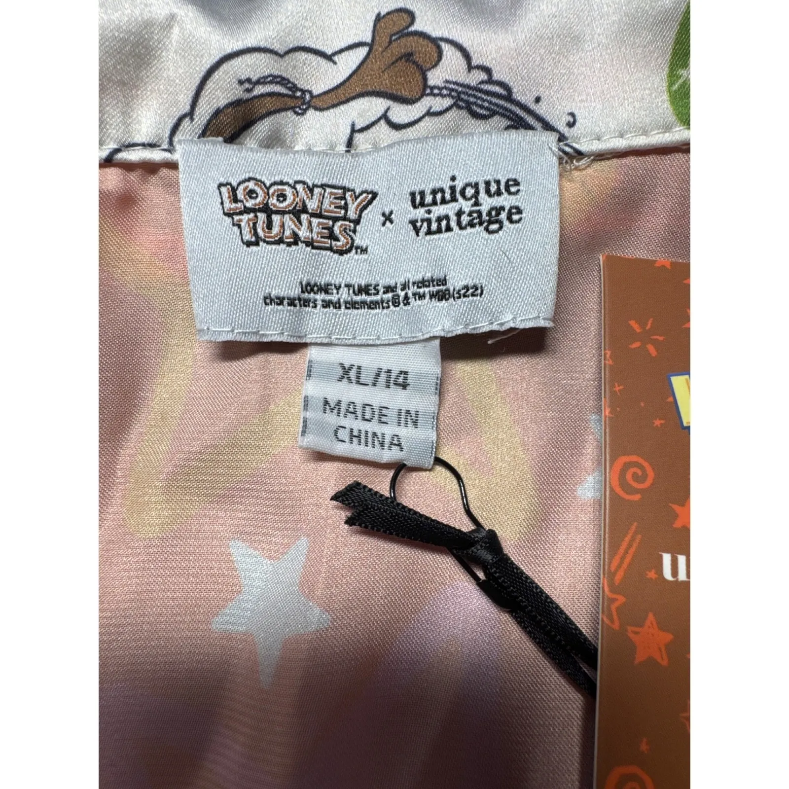 Unique Vintage Looney Tunes Bugs Bunny Wrap Crop Top Shirt XL 14 Western Stars - Image 3