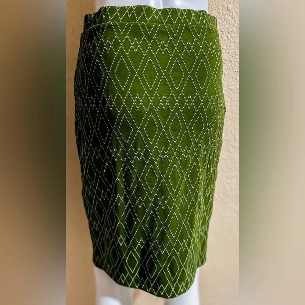 Leota | Women's Geometric Allover Pattern Pencil Straight Knit Skirt | XS - Image 2