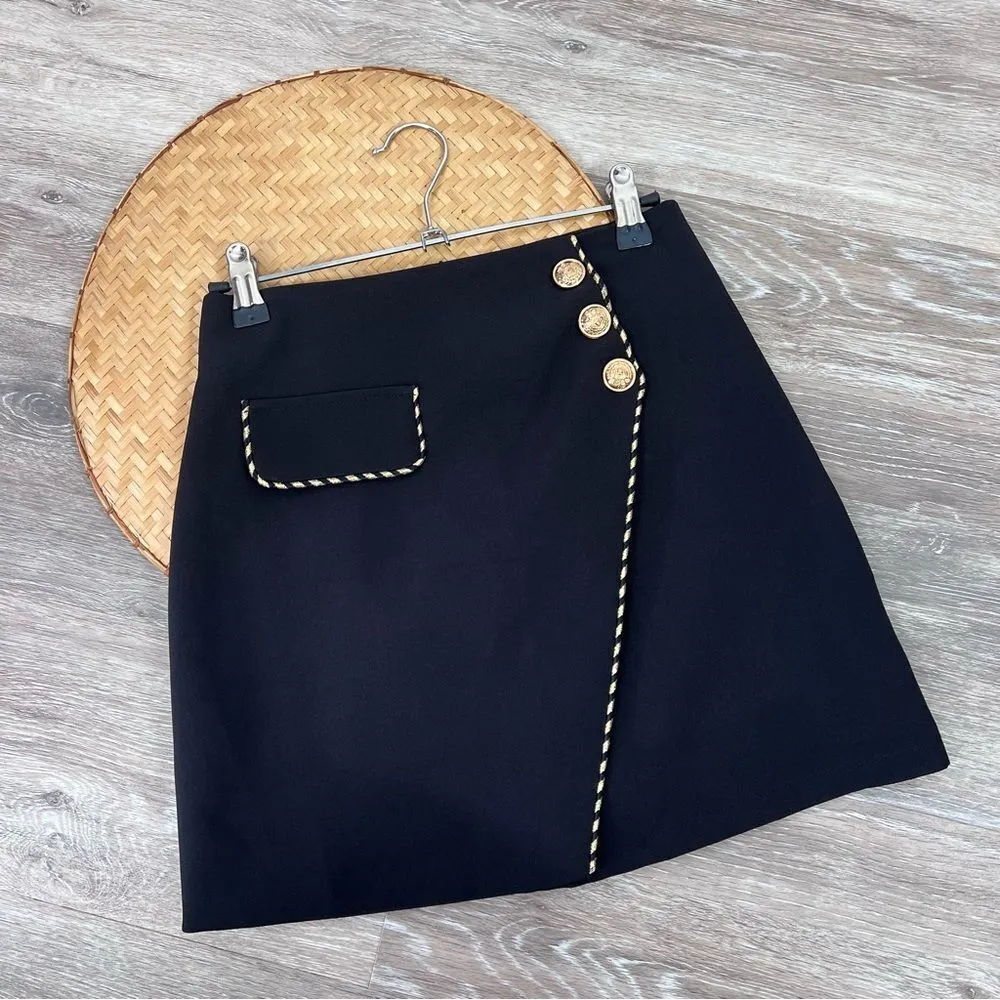 J.ing asymmetrical button front faux‎ wrap mini skirt - Image 2