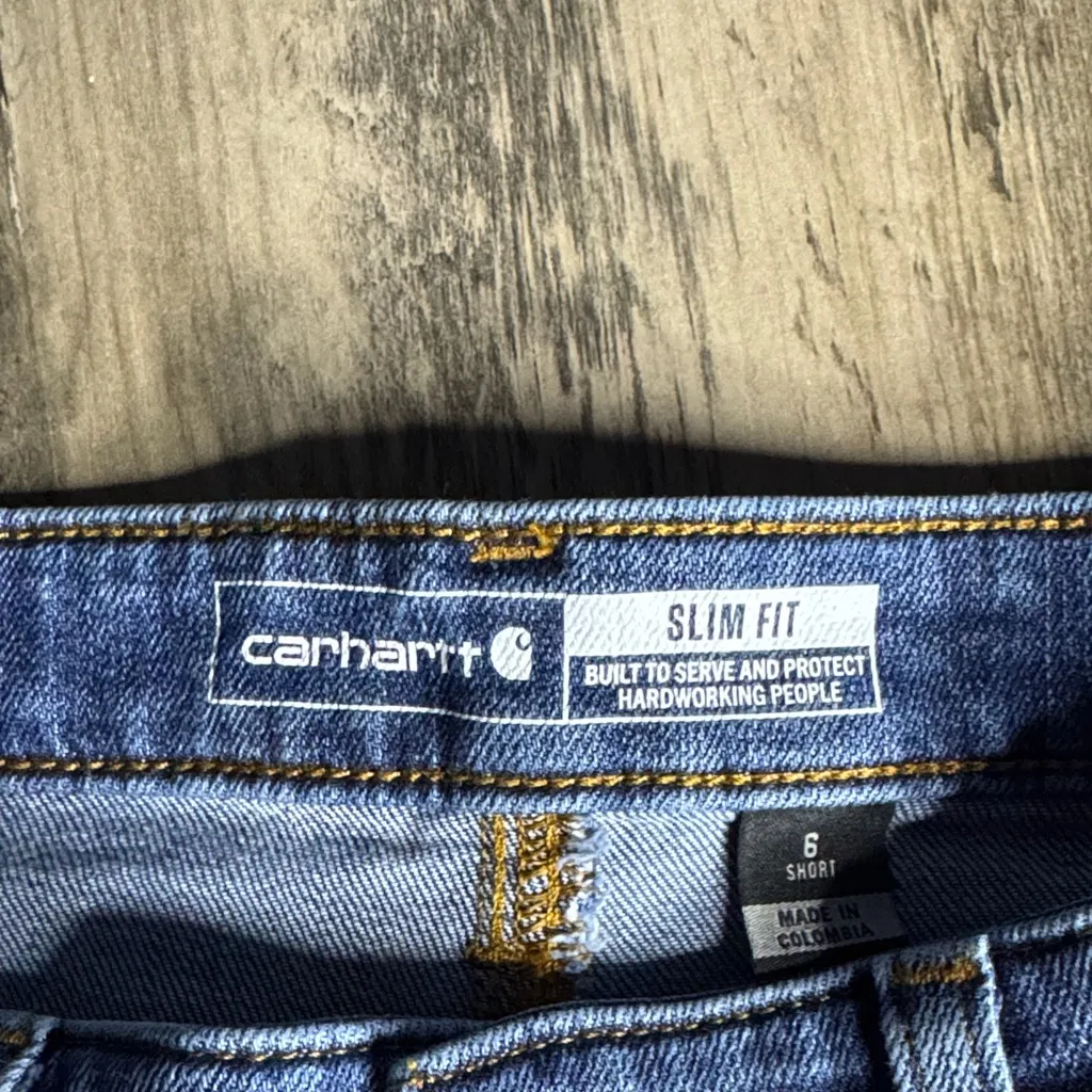 Carhartt Women's Classic Blue Straight Leg Slim Fit Jeans - Image 2