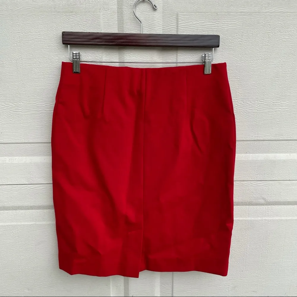 J Jill Women’s Skirt Red Pull On Stretch Pencil Small - Image 3