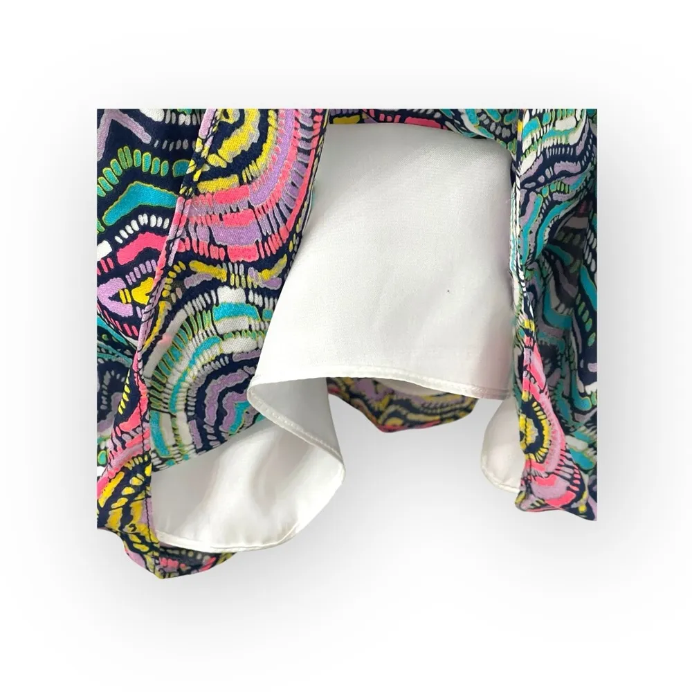 new Alice & Trixie ᪣ Kyra Print Silk Cold Shoulder Dress ᪣ Vibrant Gem Print ᪣ S - Image 15