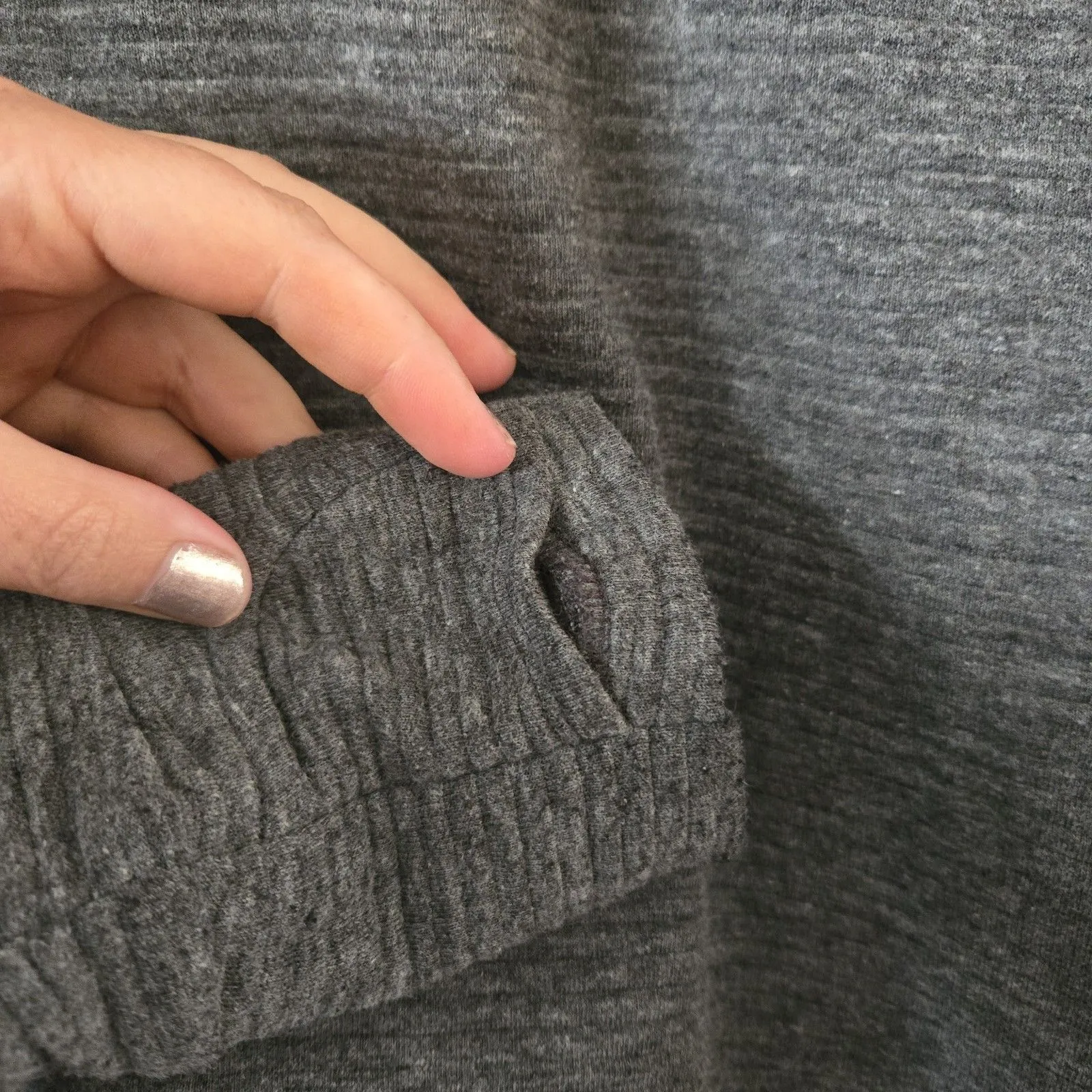 90 Degrees by Reflex Women's Size Medium Full Zip Up Hoodie Gray Warm Jacket - Image 5