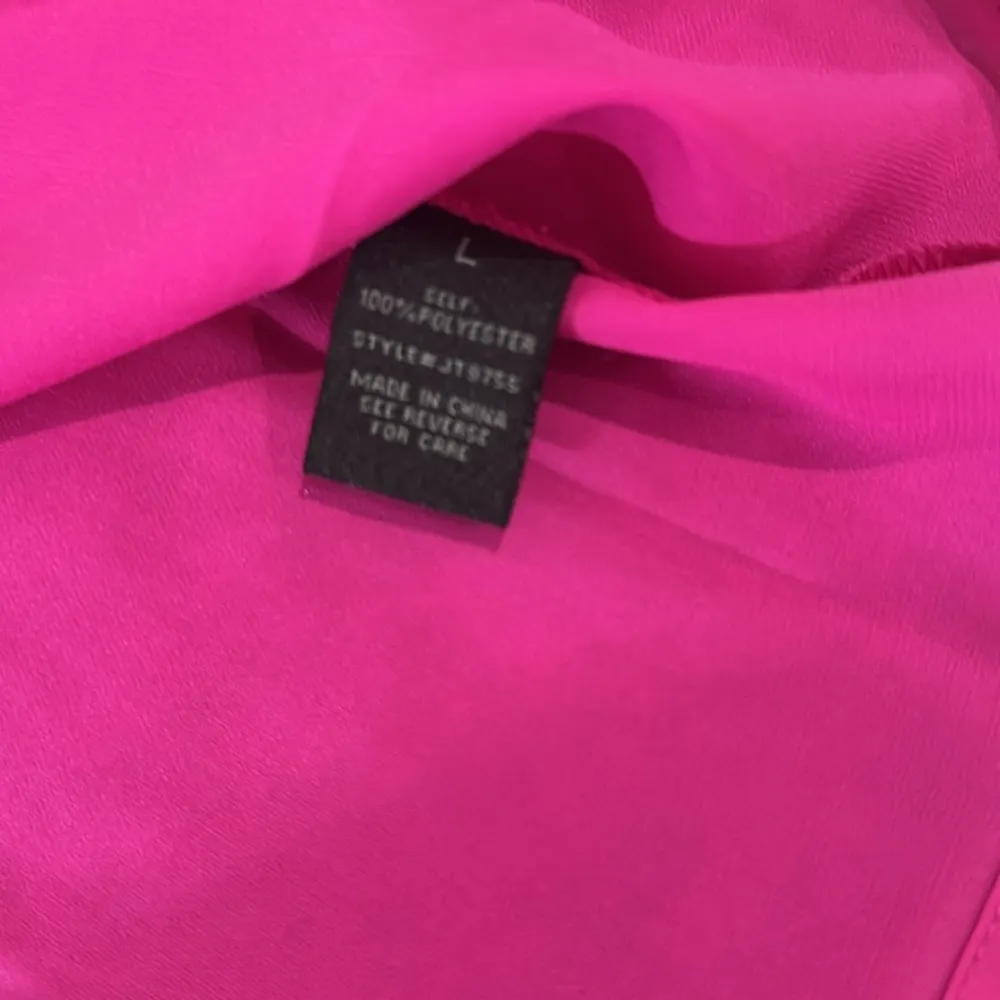 NWT Boutique Jealous Tomato Pink Off Sleeve Blouse Sz L - Image 12