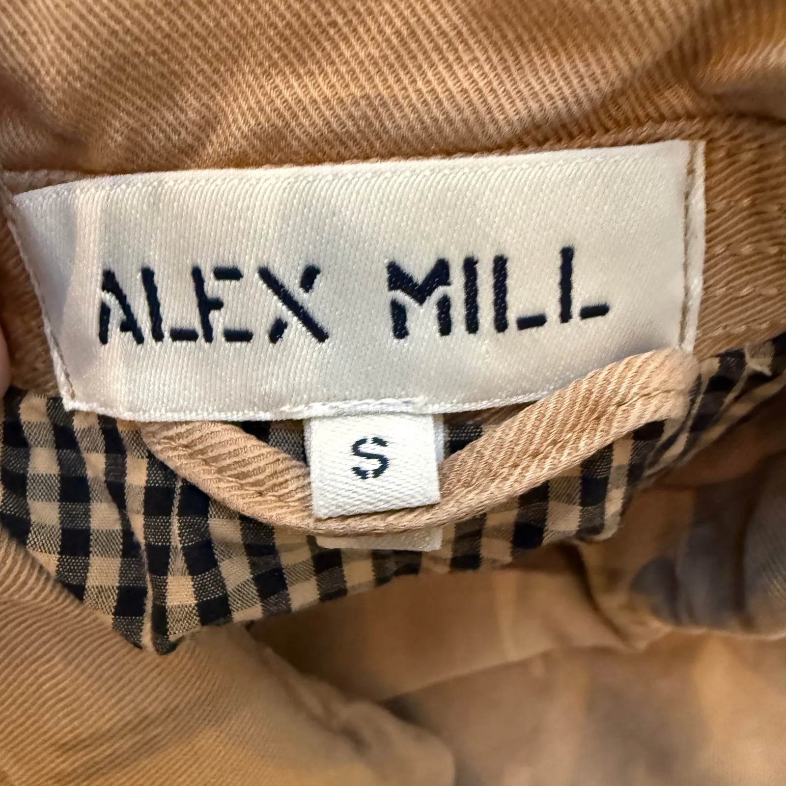 Alex Mill Non Suit Linen Blazer Vintage Khaki Lightweight 3 Button Jacket Small Tan - Image 4