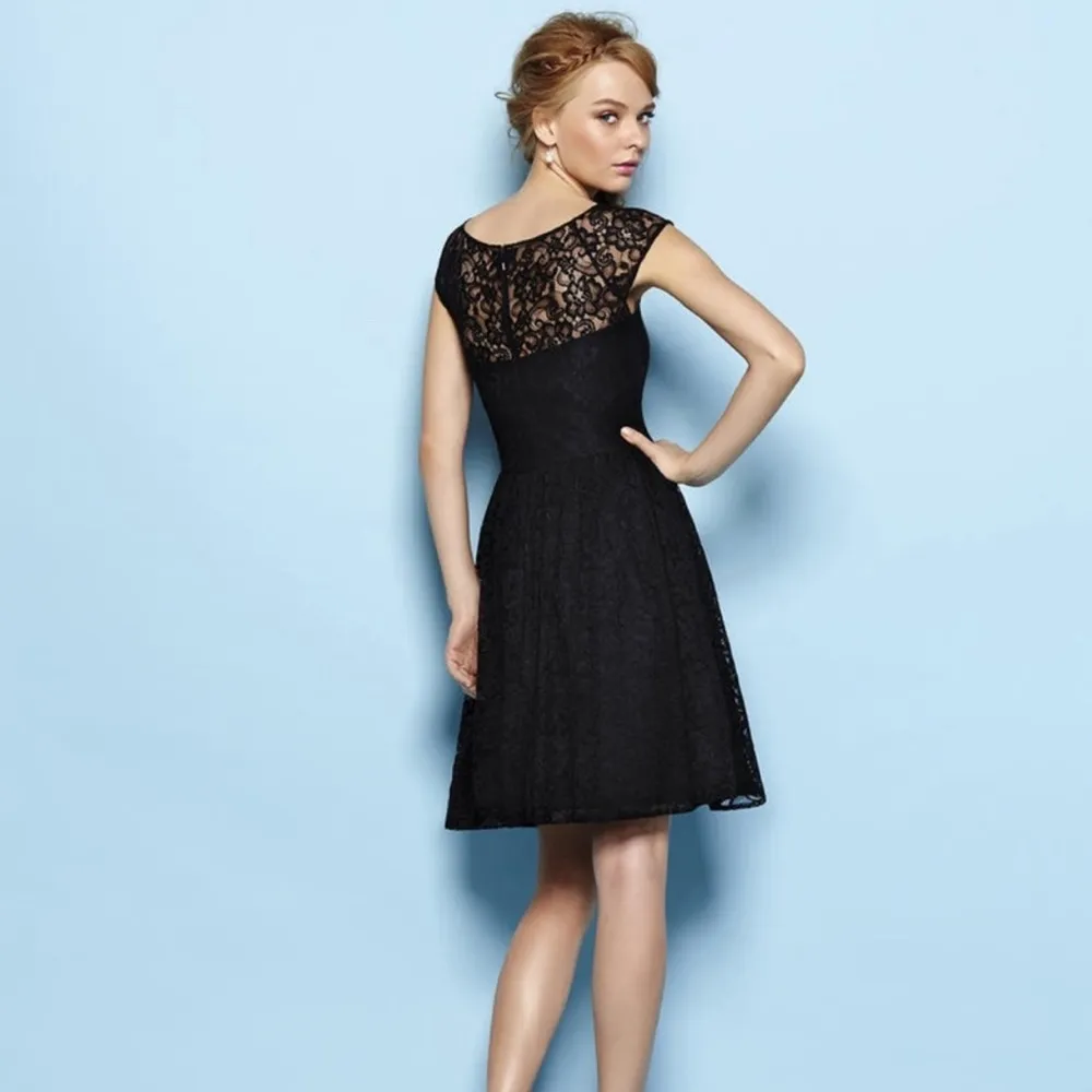 B2 black dress with lace overlay Size 12 - Image 2