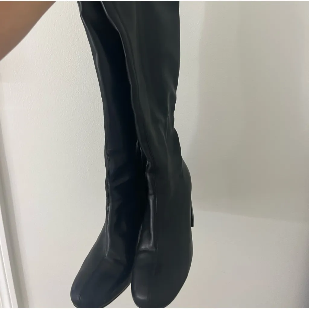 princess polly taela black leather boot size 8 - Image 6