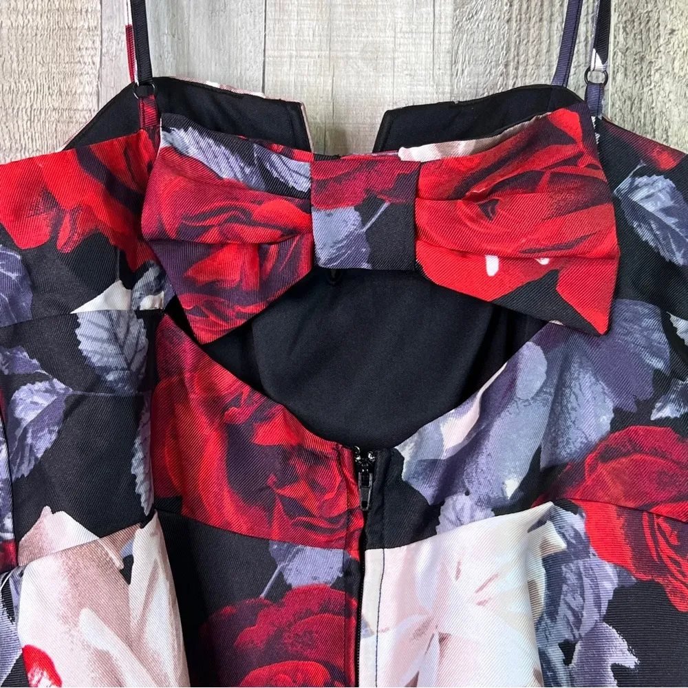 Trixxi Size 11 Juniors Floral Adjustable Spaghetti Straps Deep V Back Bo… - Image 11