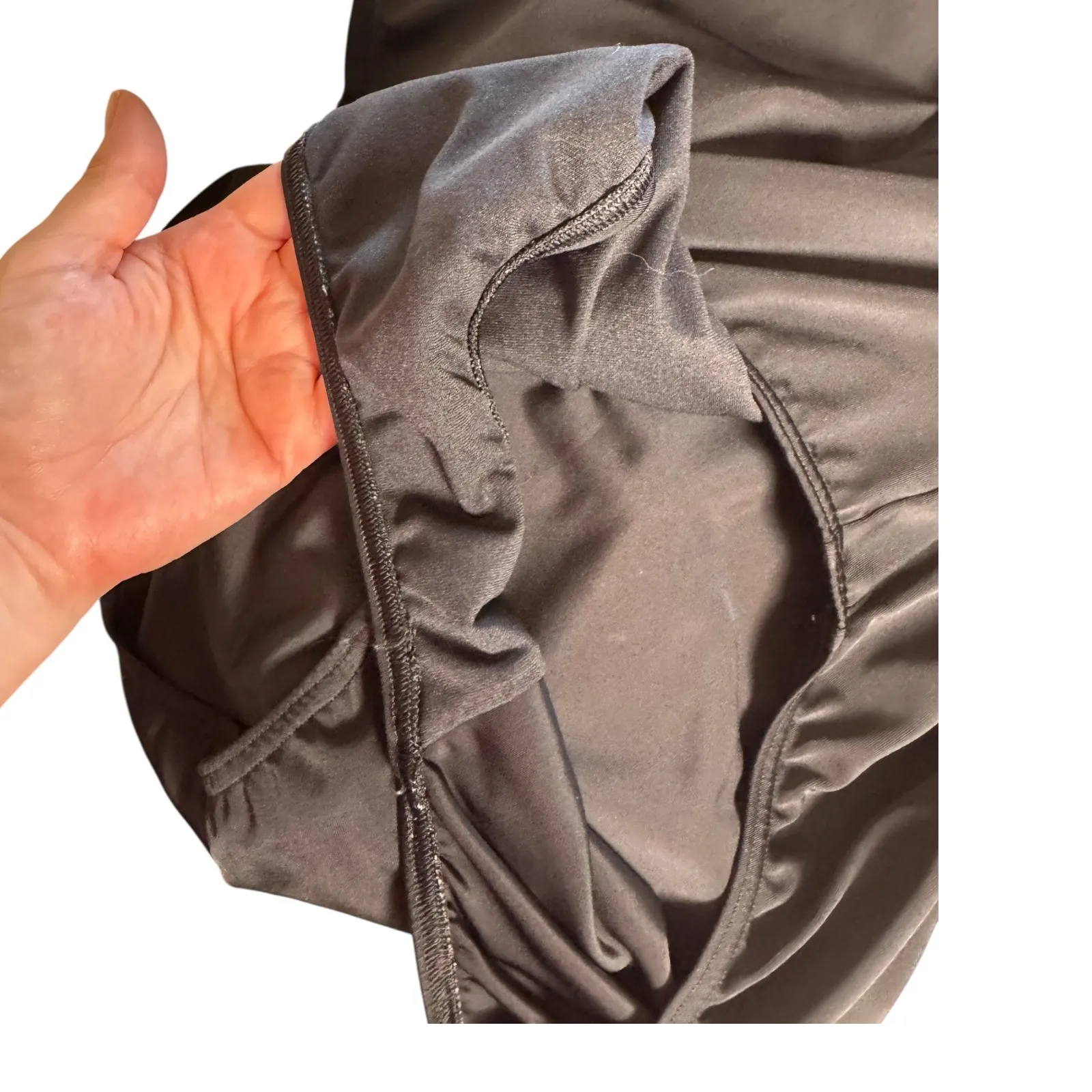 Lands End One Piece‎ Swimsuit Tummy Control 22W Plus Criss Cross Back Black - Image 11